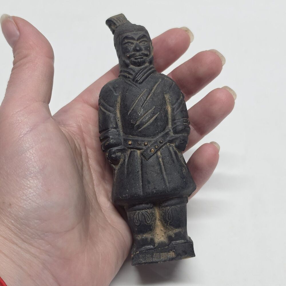 Vintage 60s Chinese Qin Dynasty Terracotta Warrior Replica Collectible Figurine